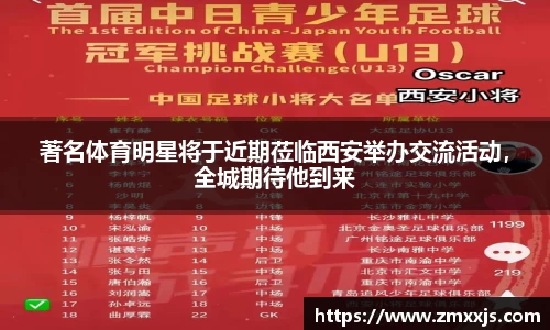 著名体育明星将于近期莅临西安举办交流活动，全城期待他到来